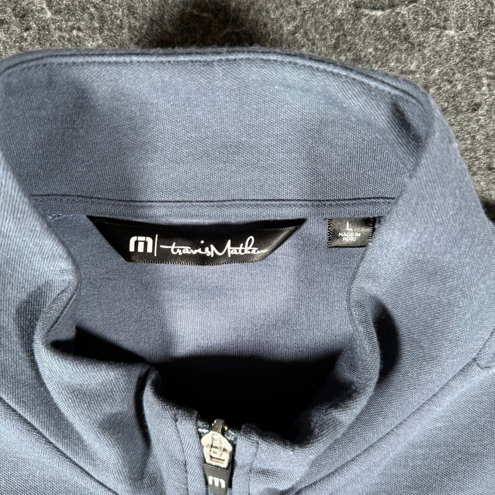 TravisMathew Mens Gray Quarter Zip Pullover Long Sleeve Golf Sweater Large 12506 - Picture 3 of 10